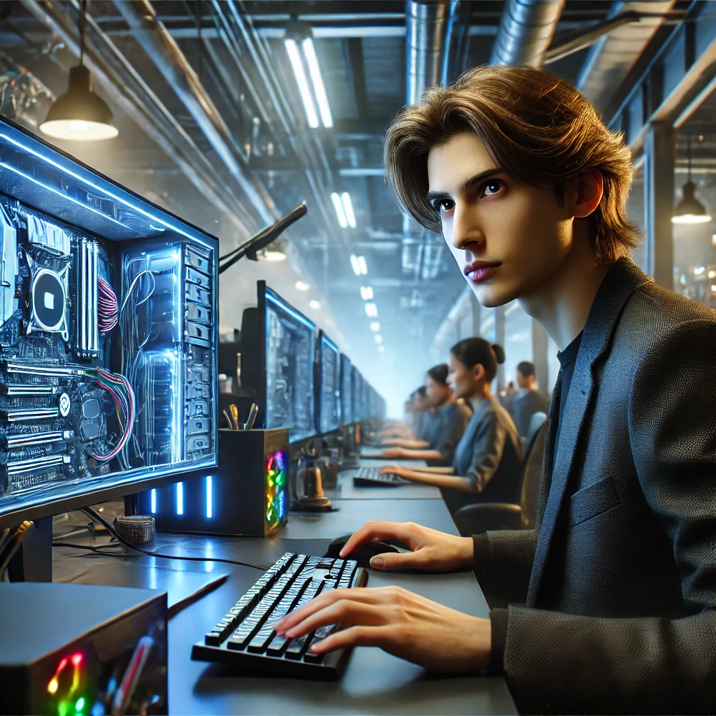 Ian con su PC con Windows